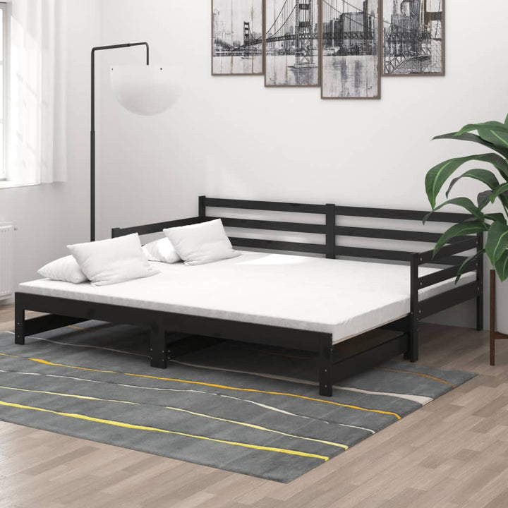 Pat Extensibil De Zi, 2X(90X200) Cm, , Lemn Masiv Pin