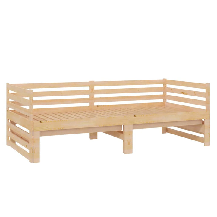 Pat Extensibil De Zi, 2X(90X200) Cm, Lemn Masiv De Pin