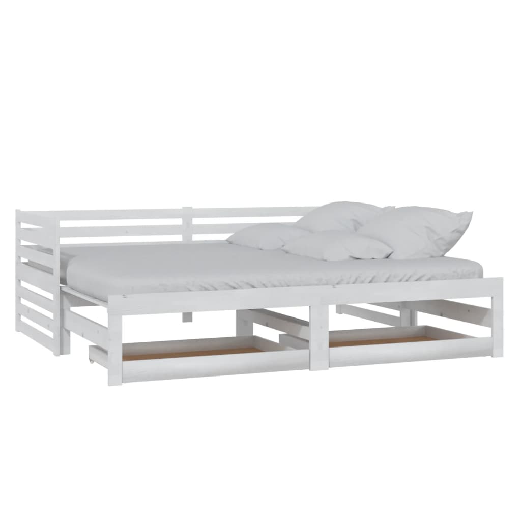 Pat Extensibil De Zi, 2X(90X200) Cm, , Lemn Masiv De Pin
