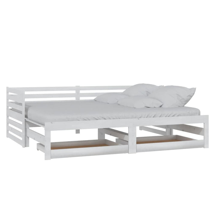 Pat Extensibil De Zi, 2X(90X200) Cm, , Lemn Masiv De Pin