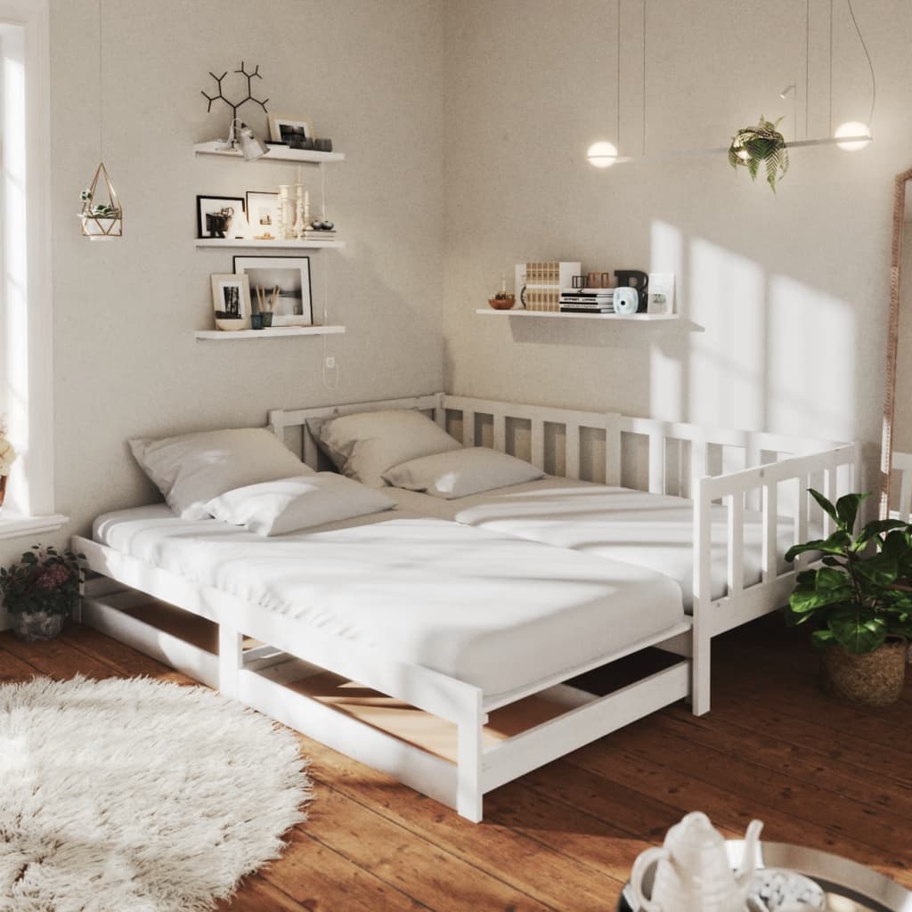 Pat Extensibil De Zi, 2X(90X200) Cm, , Lemn Masiv De Pin