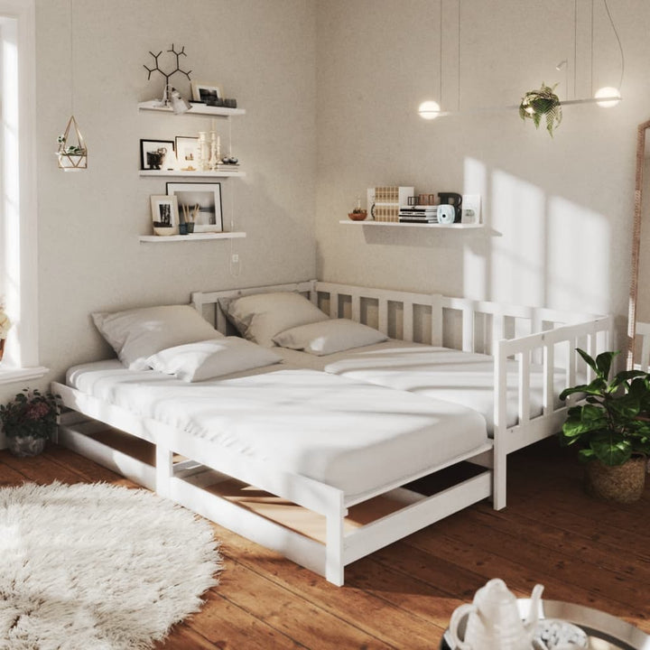 Pat Extensibil De Zi, 2X(90X200) Cm, , Lemn Masiv De Pin