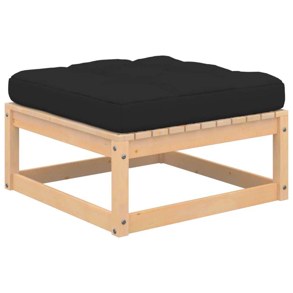 Set Mobilier Grădină Cu Perne, 3 Piese, Lemn Masiv De Pin