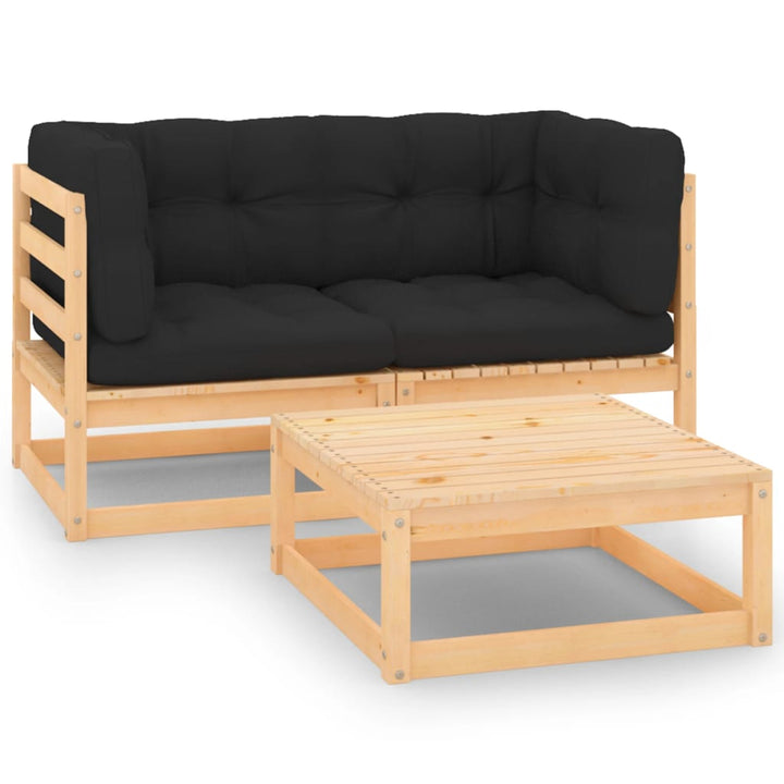 Set Mobilier De Grădină, 3 Piese, , Lemn Masiv De Pin