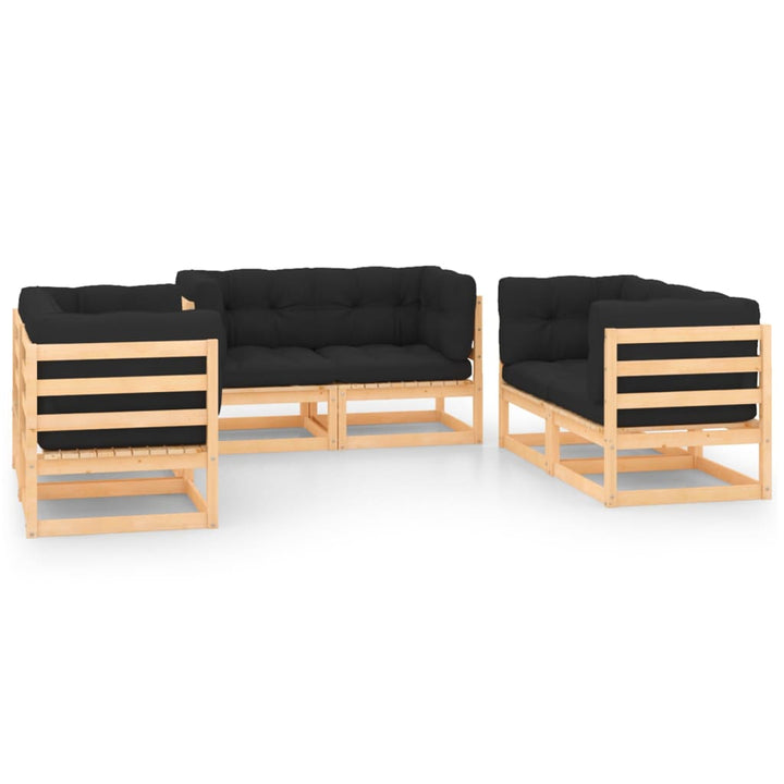 Set Mobilier De Grădină, 6 Piese, , Lemn Masiv De Pin
