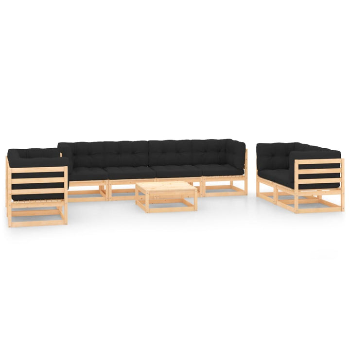 Set Mobilier De Grădină, 9 Piese, , Lemn Masiv De Pin
