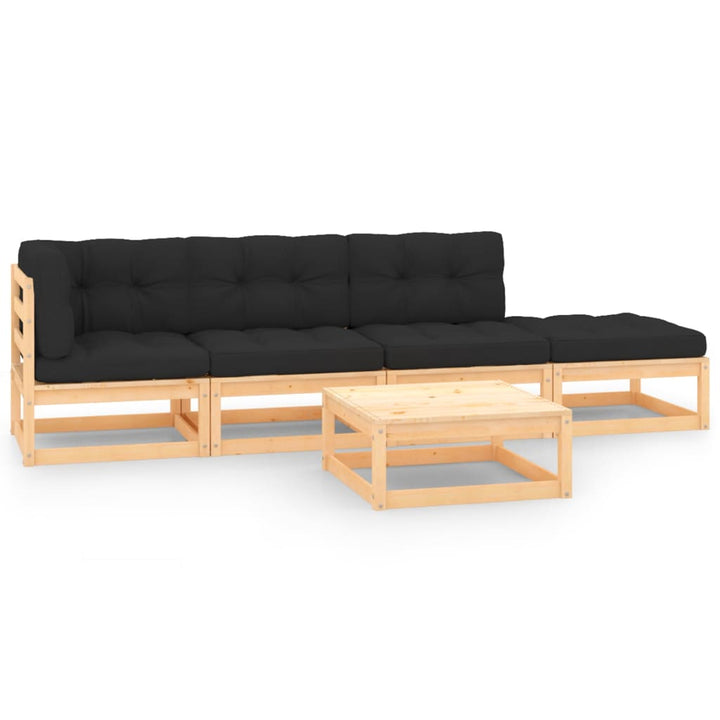 Set Mobilier De Grădină, 4 Piese, , Lemn Masiv De Pin