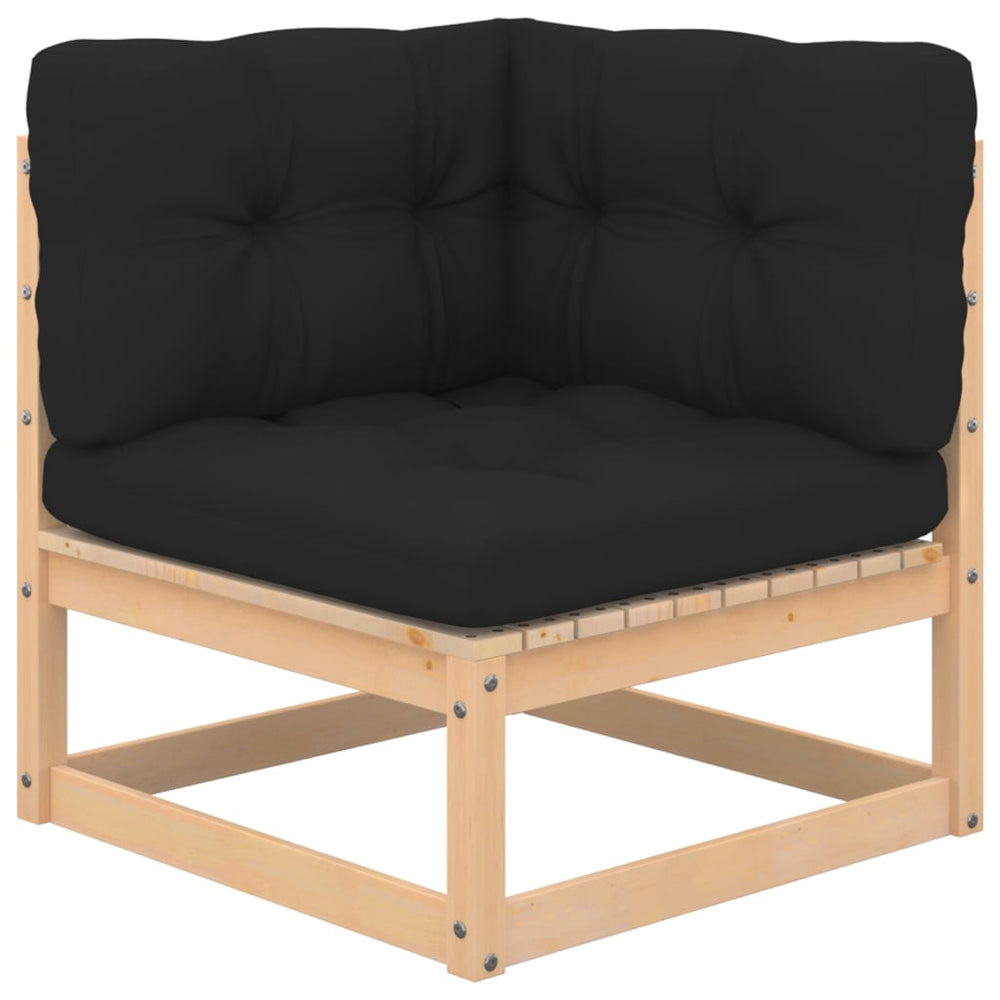 Set Mobilier De Grădină Cu Perne, 7 Piese, Lemn Masiv De Pin