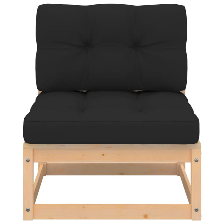 Set Mobilier De Grădină Cu Perne, 7 Piese, Lemn Masiv De Pin