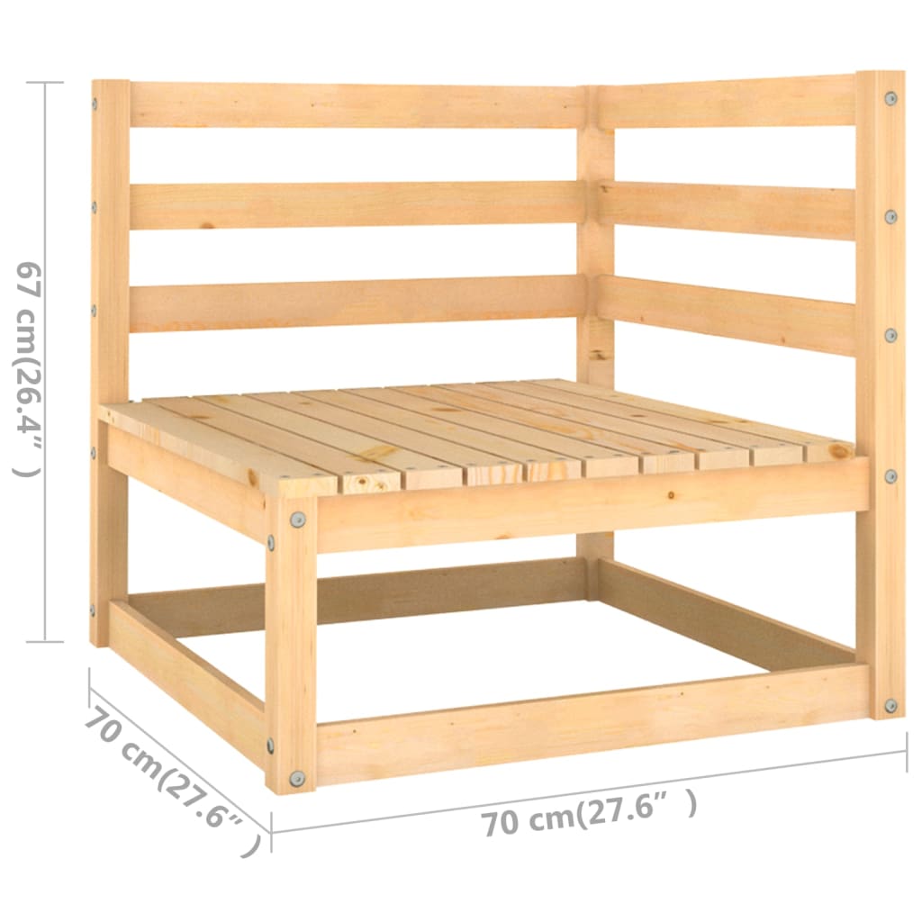 Set Mobilier De Grădină Cu Perne, 7 Piese, Lemn Masiv De Pin