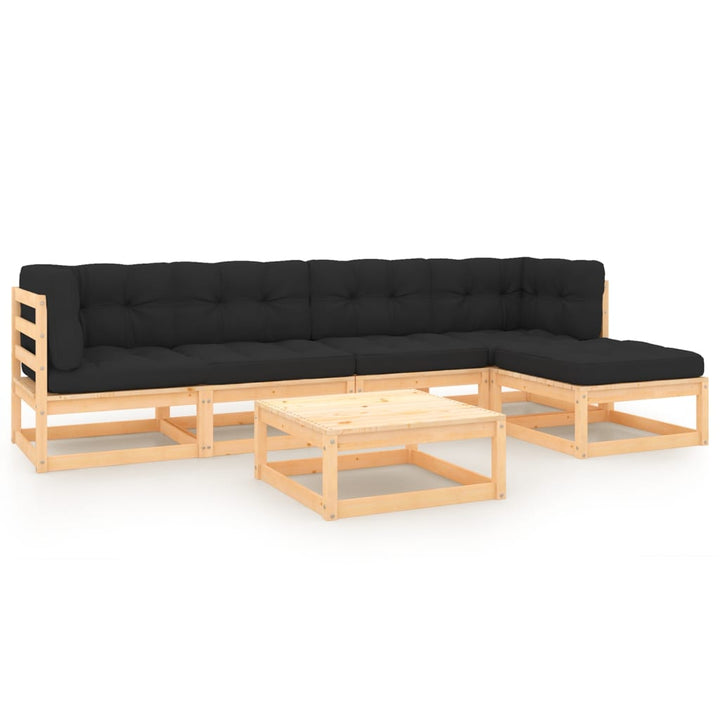Set Mobilier De Grădină, 6 Piese, , Lemn Masiv De Pin