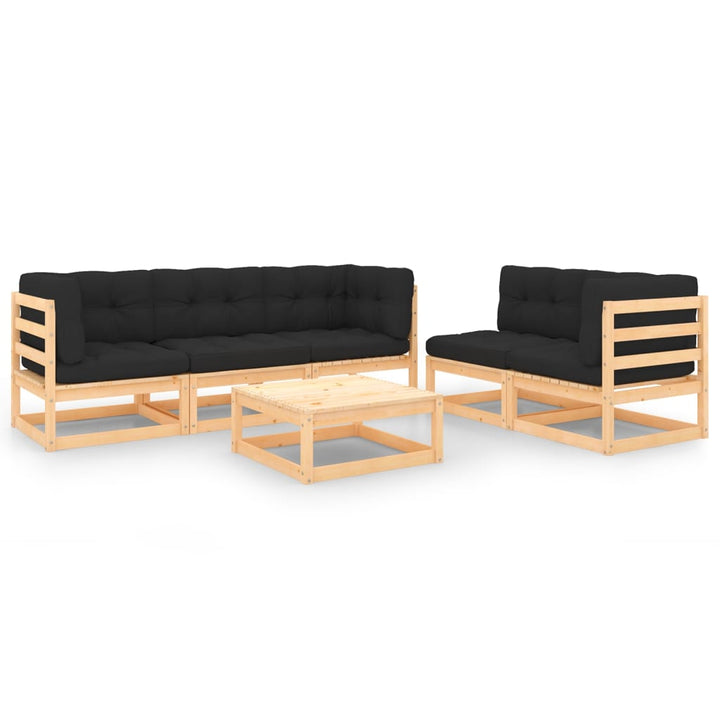 Set Mobilier De Grădină, 6 Piese, , Lemn Masiv De Pin