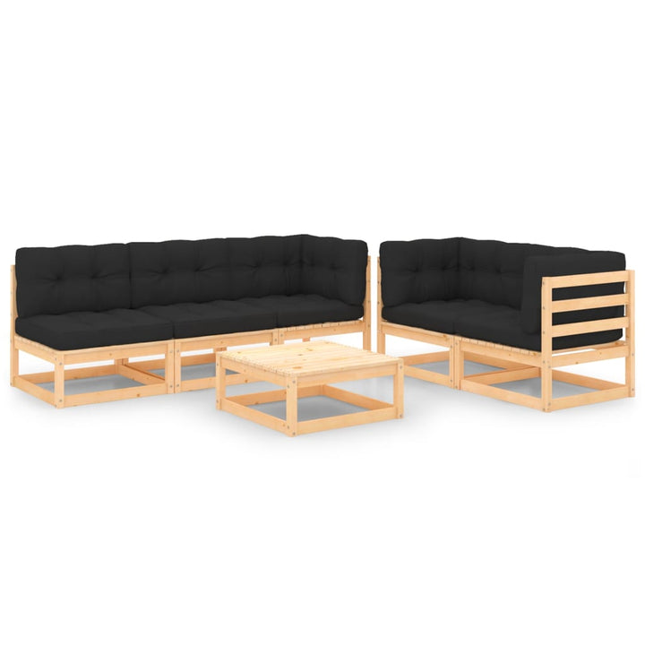 Set Mobilier De Grădină, 6 Piese, , Lemn Masiv De Pin