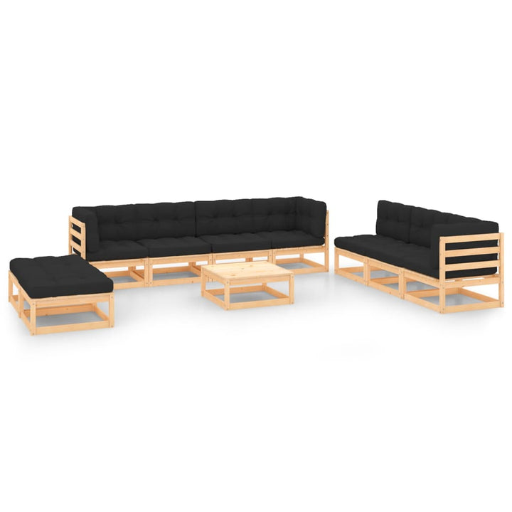 Set Mobilier De Grădină, 10 Piese, , Lemn Masiv De Pin