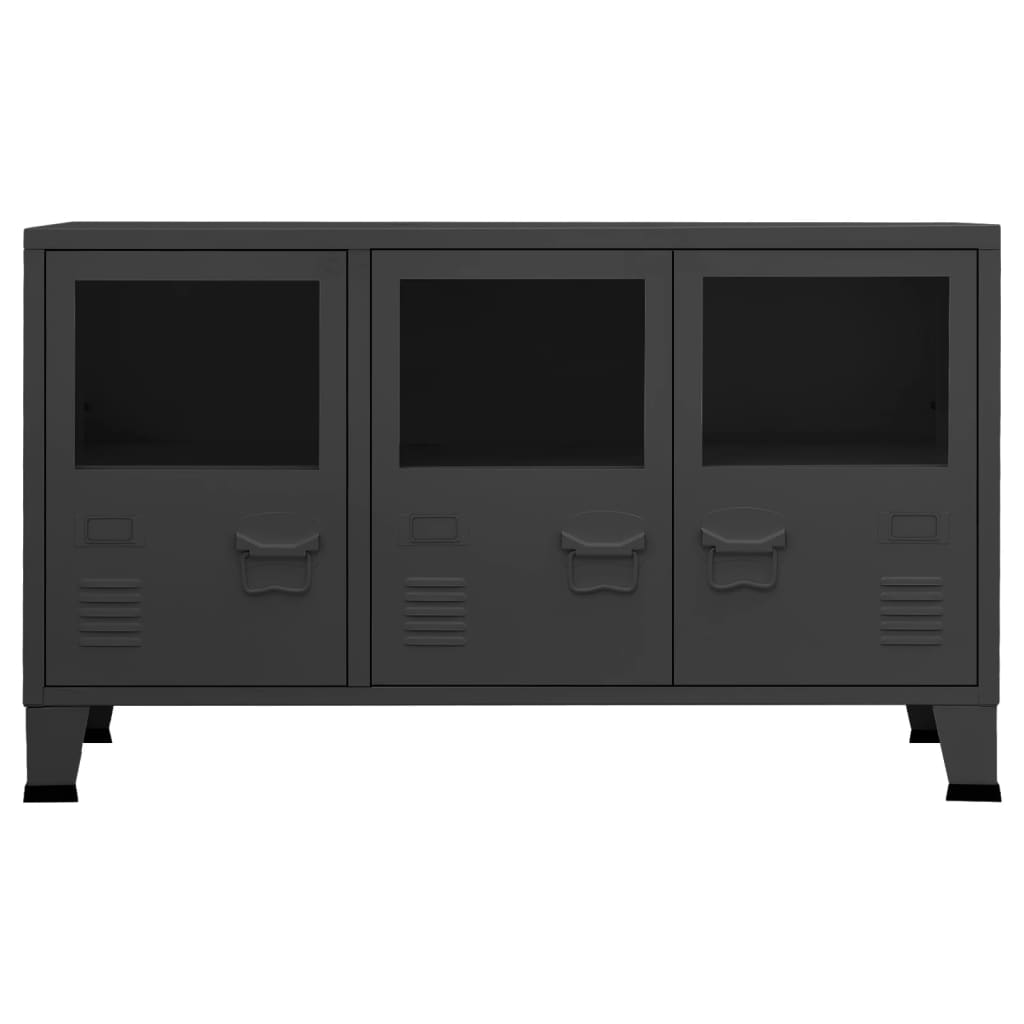 Servantă Industrială, , 105X35X62 Cm, Metal Și Sticlă