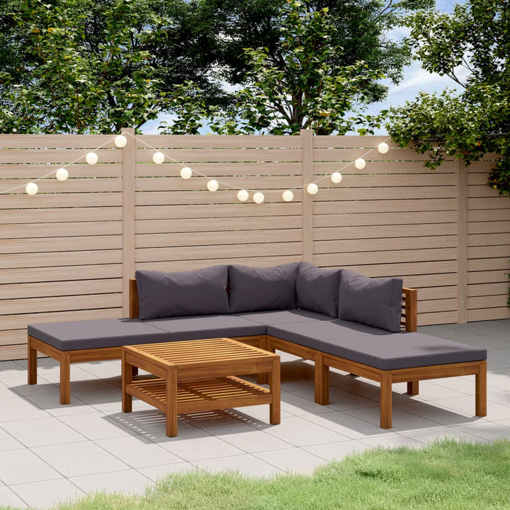 Set Mobilier De Grădină Cu Perne, 4 Piese, Lemn Masiv De Acacia