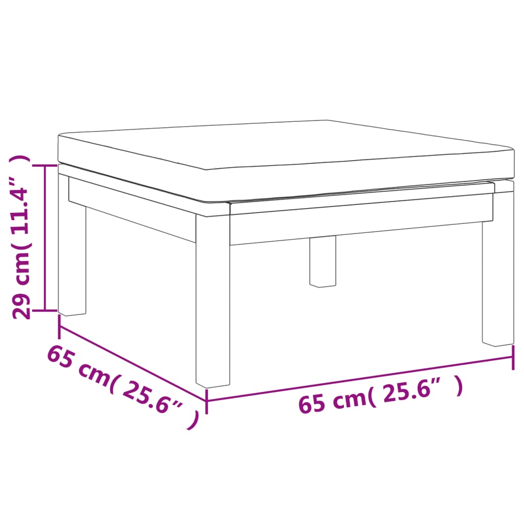 Set Mobilier De Grădină Cu Perne, 4 Piese, Lemn Masiv De Acacia