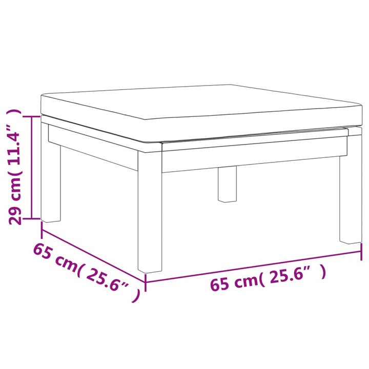 Set Mobilier De Grădină Cu Perne, 4 Piese, Lemn Masiv De Acacia