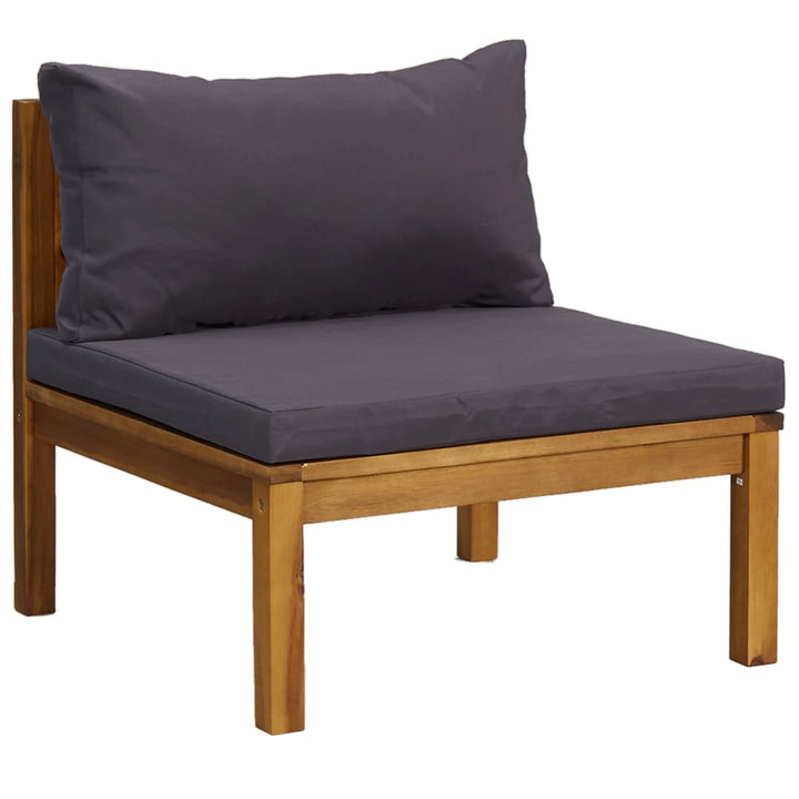 Set Mobilier De Grădină Cu Perne, 4 Piese, Lemn Masiv De Acacia