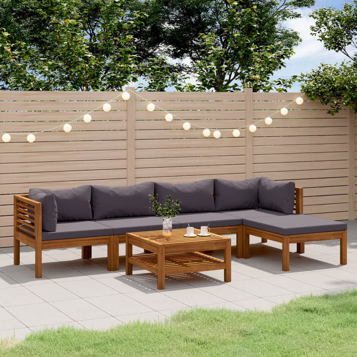 Set Mobilier De Grădină Cu Perne, 4 Piese, Lemn Masiv De Acacia