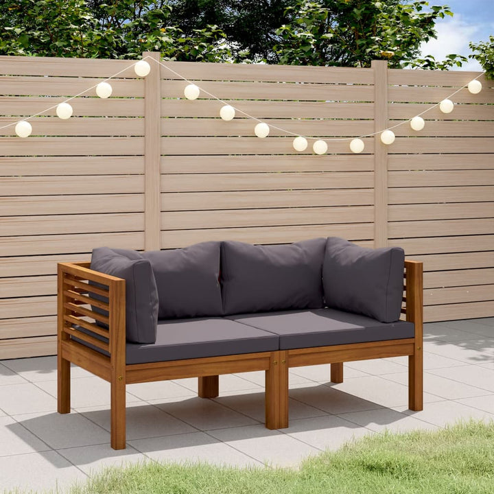 Set Mobilier De Grădină Cu Perne, 4 Piese, Lemn Masiv De Acacia