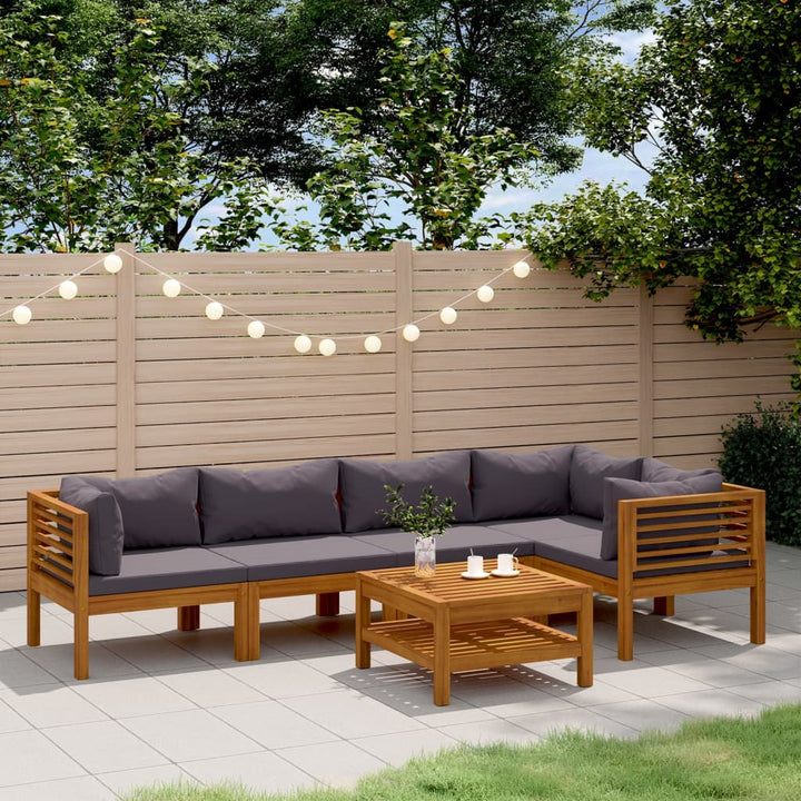 Set Mobilier De Grădină Cu Perne, 4 Piese, Lemn Masiv De Acacia