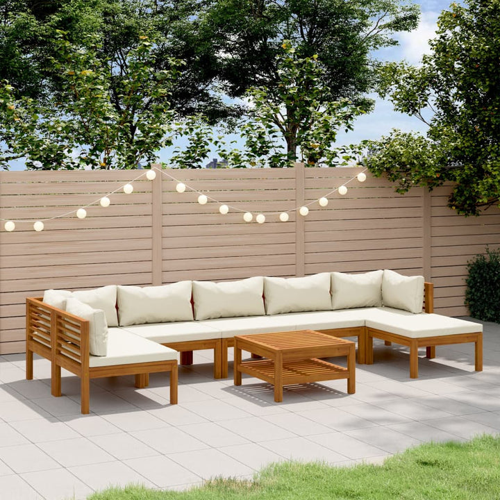 Set Mobilier De Grădină Cu Perne, 4 Piese, Lemn Masiv De Acacia