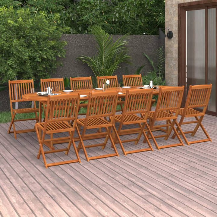 Set Mobilier De Grădină 13 Piese 280X90X75Cm, Lemn Masiv Acacia