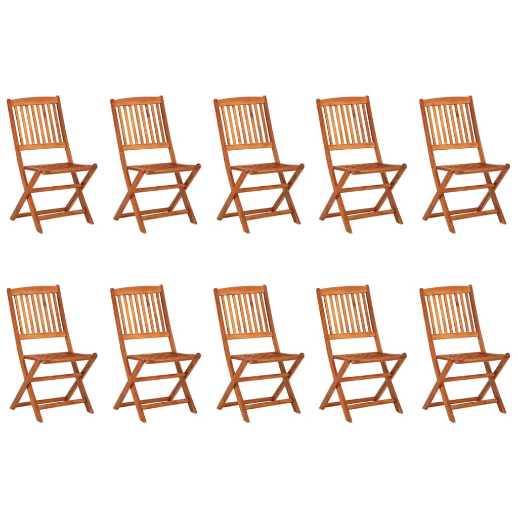 Set Mobilier De Grădină 11 Piese 220X90X75Cm, Lemn Masiv Acacia