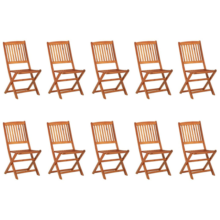 Set Mobilier De Grădină 11 Piese 220X90X75Cm, Lemn Masiv Acacia