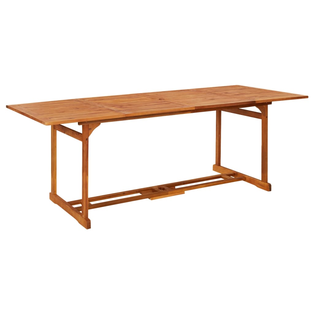 Set Mobilier De Grădină 11 Piese 220X90X75Cm, Lemn Masiv Acacia