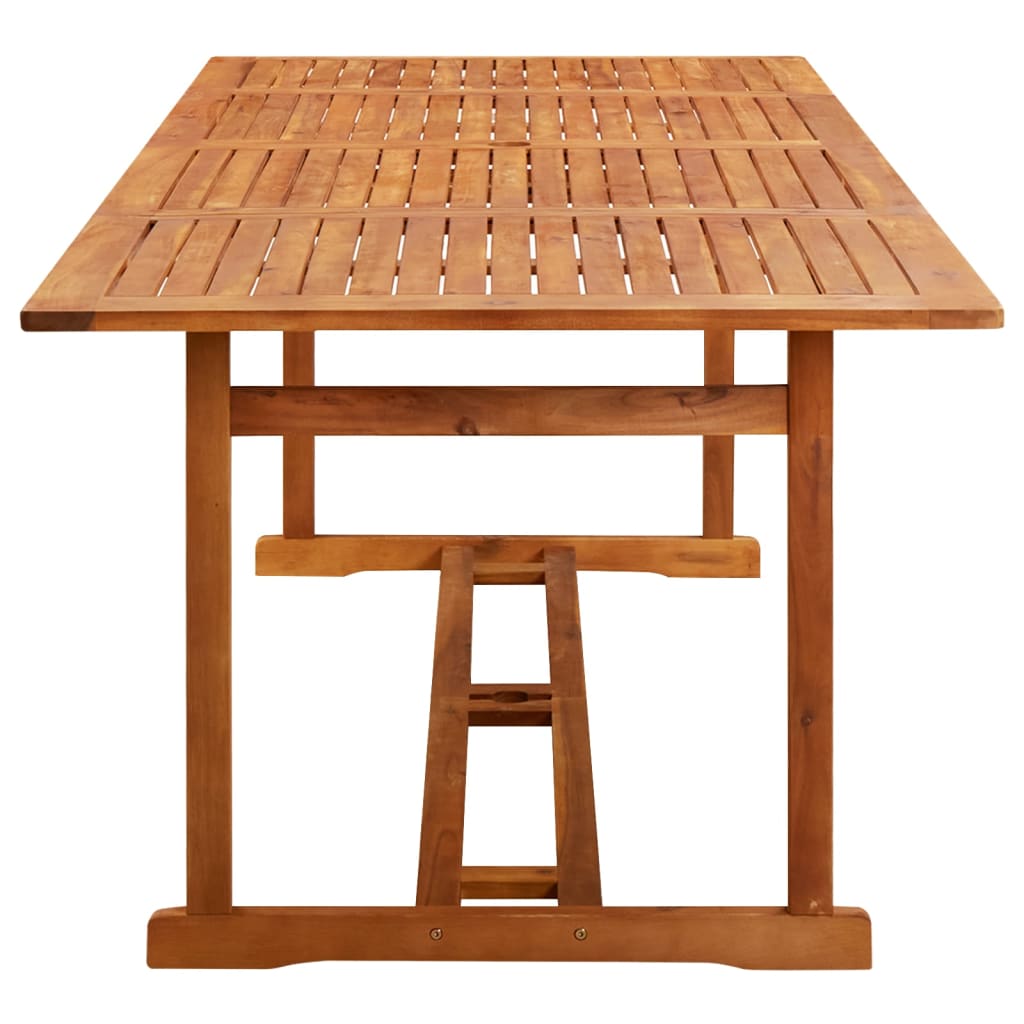 Set Mobilier De Grădină 11 Piese 220X90X75Cm, Lemn Masiv Acacia