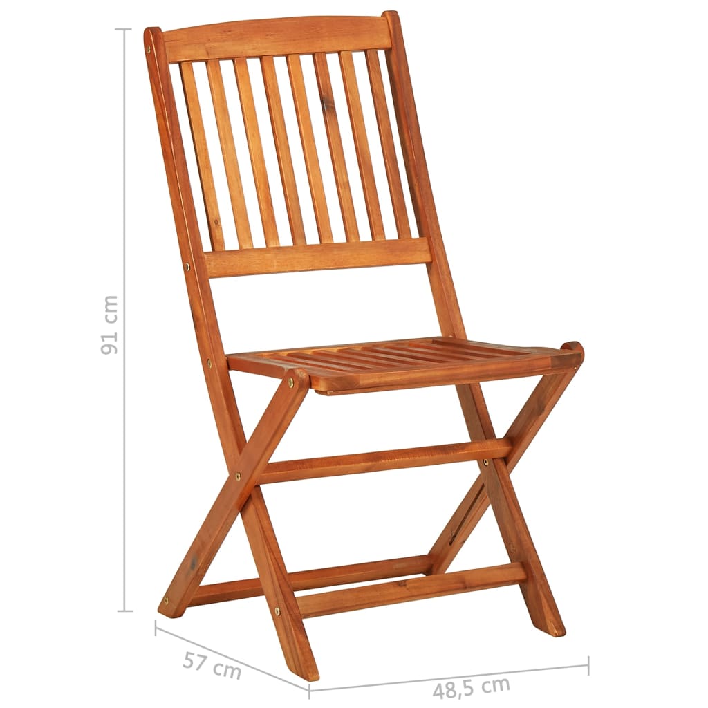 Set Mobilier De Grădină 11 Piese 220X90X75Cm, Lemn Masiv Acacia