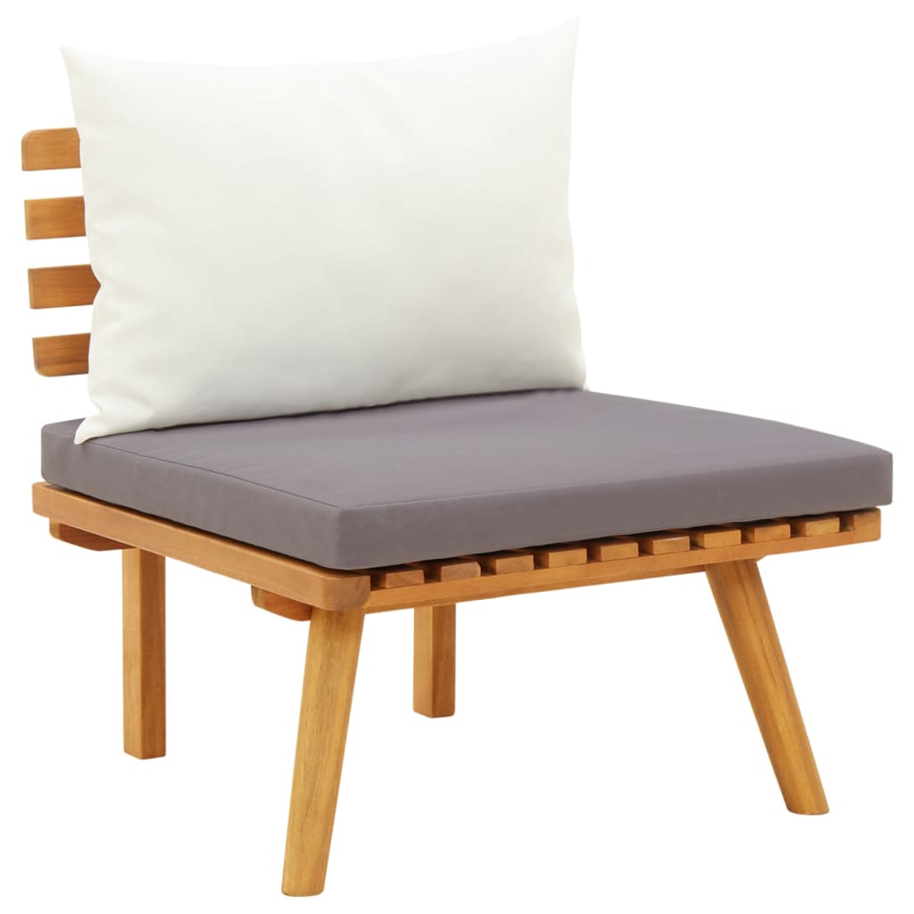 Set Mobilier De Grădină Cu Perne, 12 Piese, Lemn Masiv Acacia