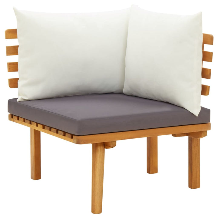 Set Mobilier De Grădină Cu Perne, 12 Piese, Lemn Masiv Acacia