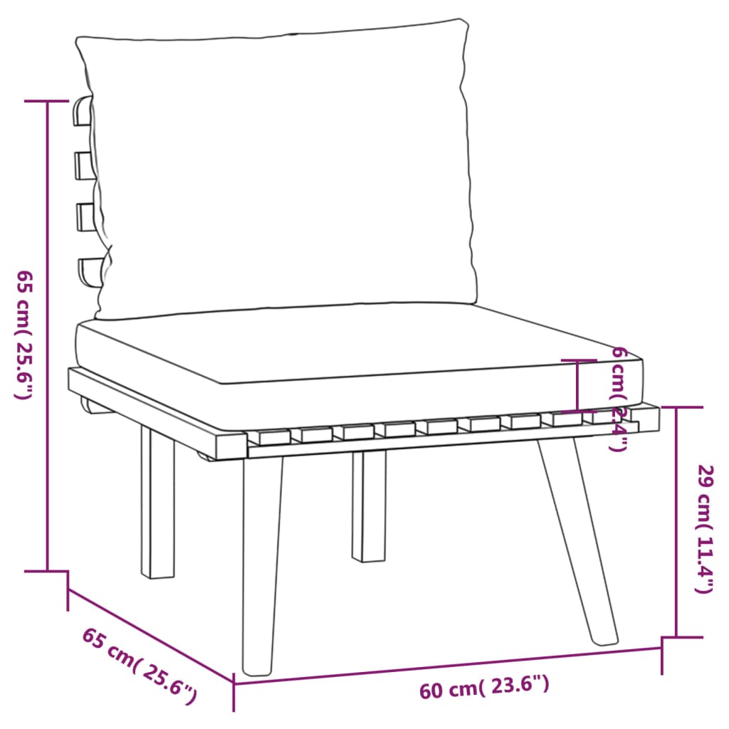 Set Mobilier De Grădină Cu Perne, 12 Piese, Lemn Masiv Acacia