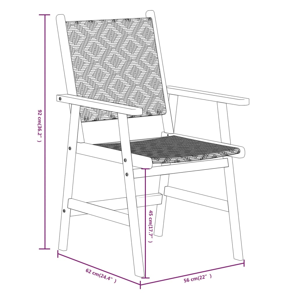 Set Mobilier De Grădină, 5 Piese, Lemn Masiv De Acacia