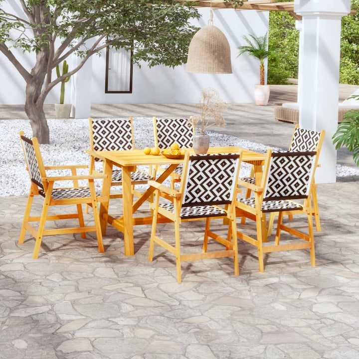 Set Mobilier De Grădină, 5 Piese, Lemn Masiv De Acacia