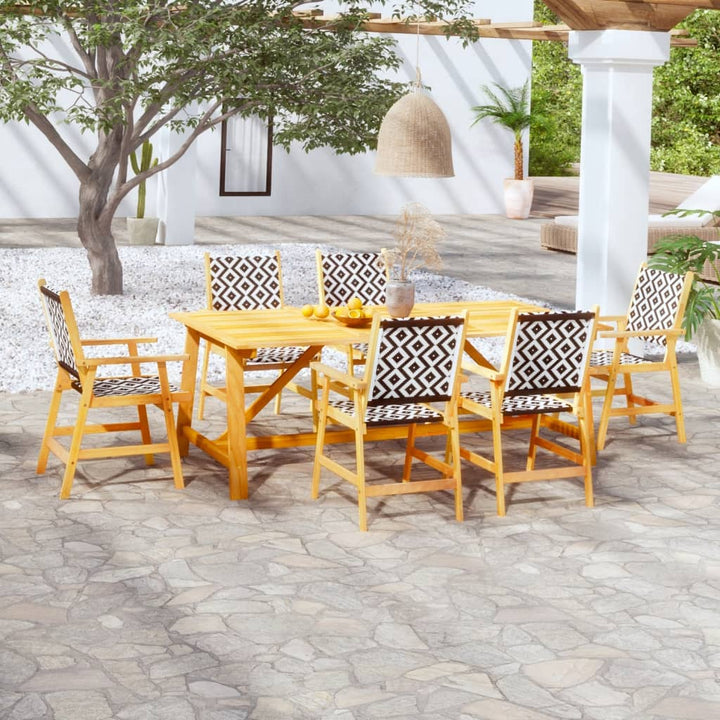 Set Mobilier De Grădină, 5 Piese, Lemn Masiv De Acacia