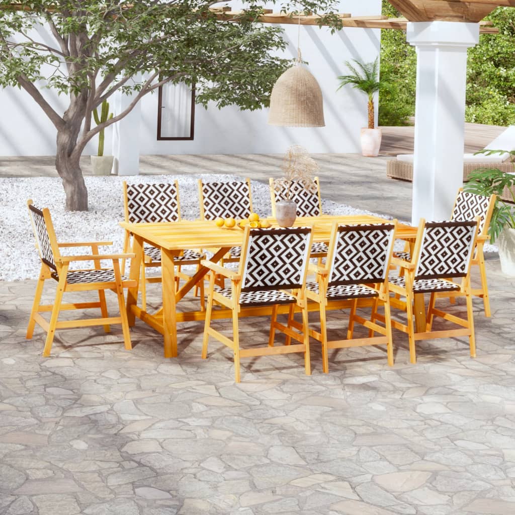 Set Mobilier De Grădină, 5 Piese, Lemn Masiv De Acacia