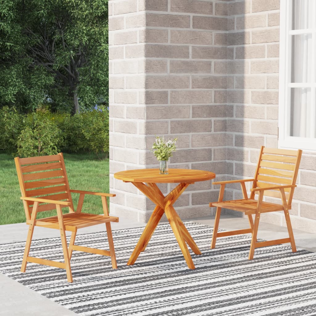 Set Mobilier De Grădină, 5 Piese, Lemn Masiv De Acacia