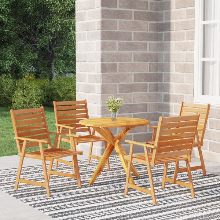 Set Mobilier De Grădină, 5 Piese, Lemn Masiv De Acacia