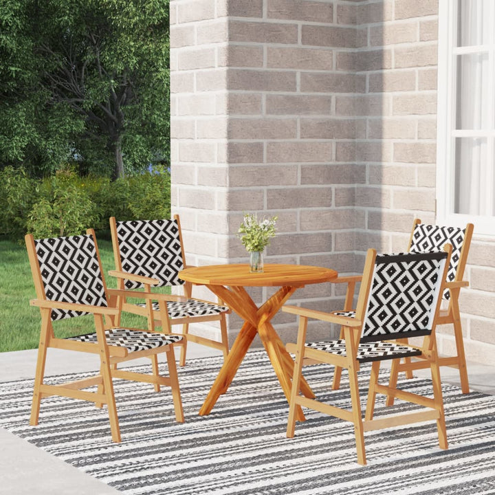 Set Mobilier De Grădină, 5 Piese, Lemn Masiv De Acacia