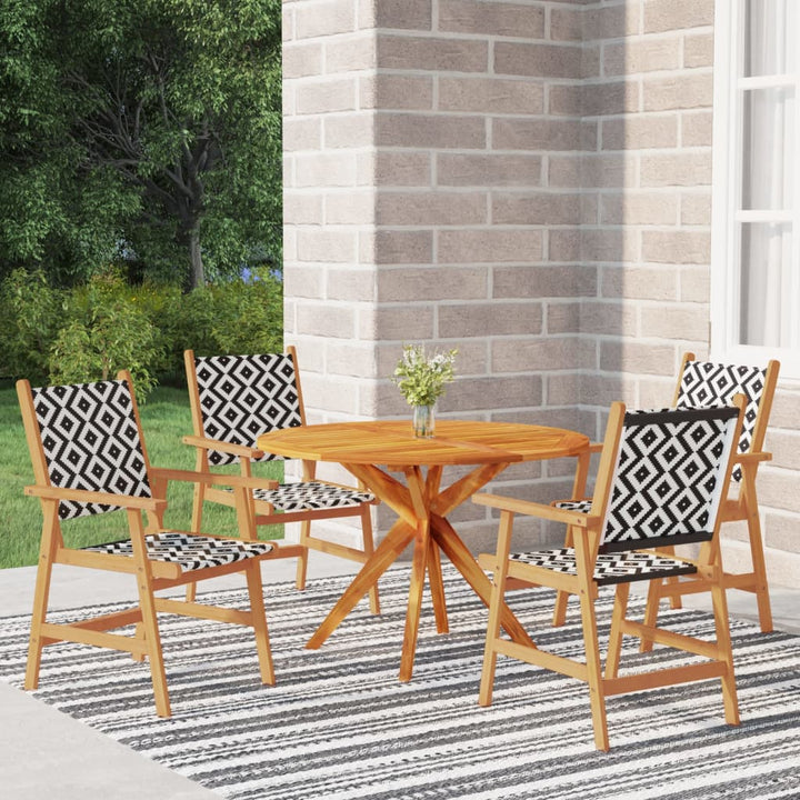Set Mobilier De Grădină, 5 Piese, Lemn Masiv De Acacia