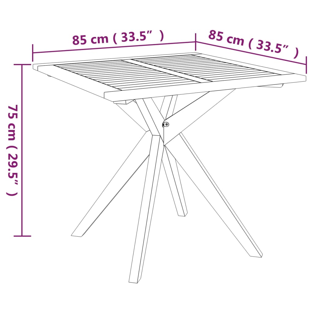 Set Mobilier De Grădină, 5 Piese, Lemn Masiv De Acacia