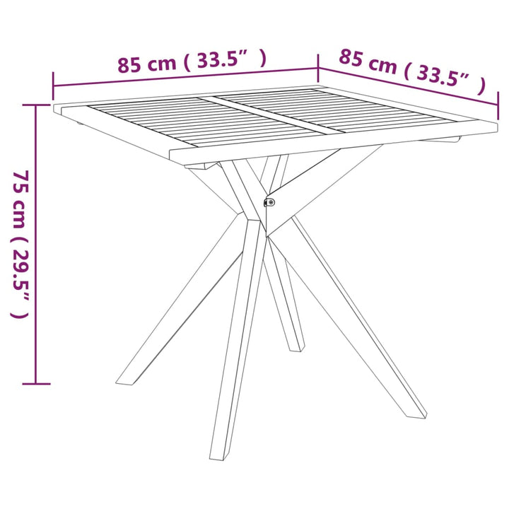Set Mobilier De Grădină, 5 Piese, Lemn Masiv De Acacia