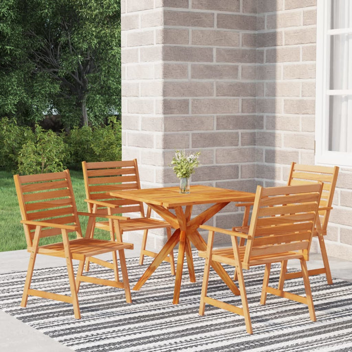 Set Mobilier De Grădină, 5 Piese, Lemn Masiv De Acacia