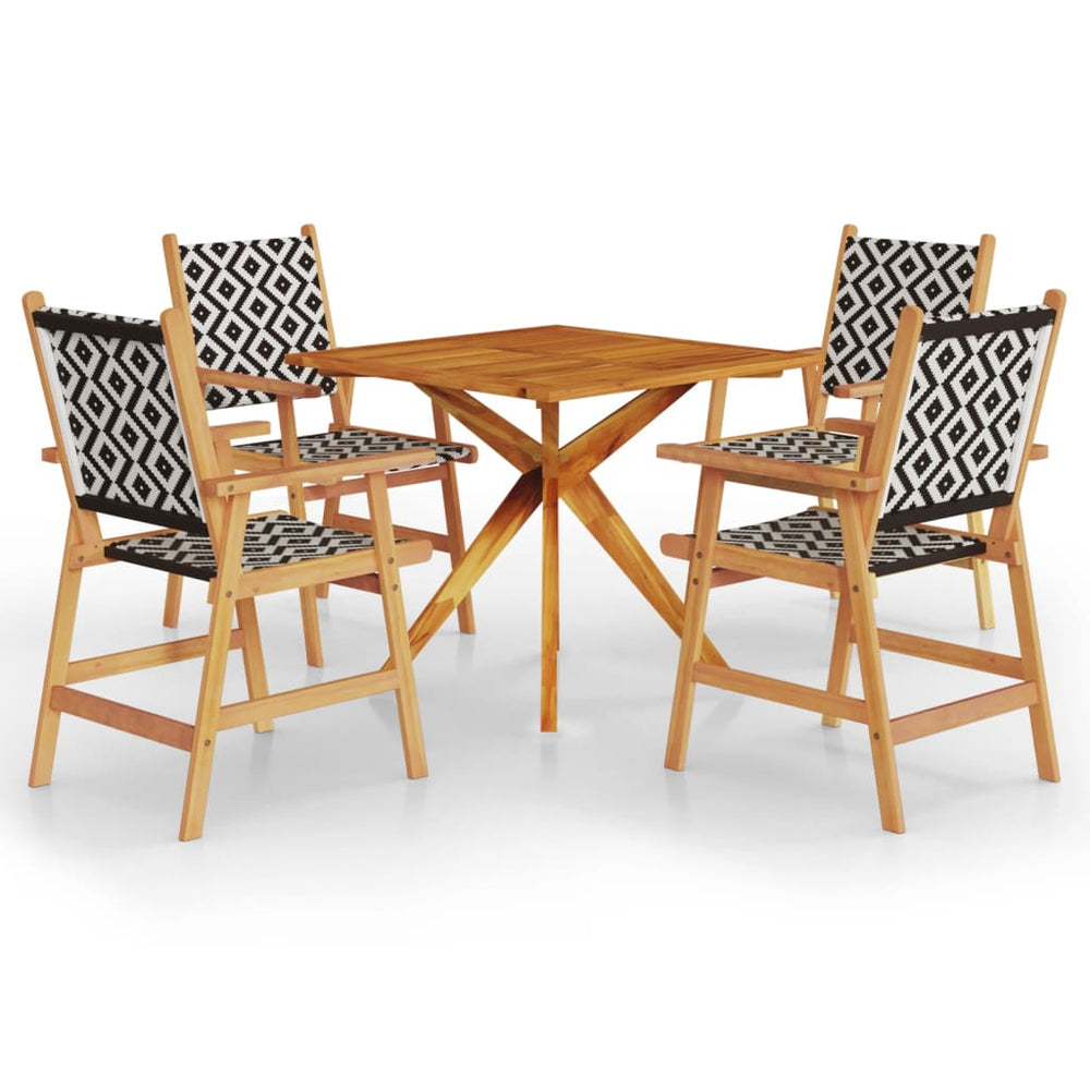 Set Mobilier De Grădină, 5 Piese, Lemn Masiv De Acacia