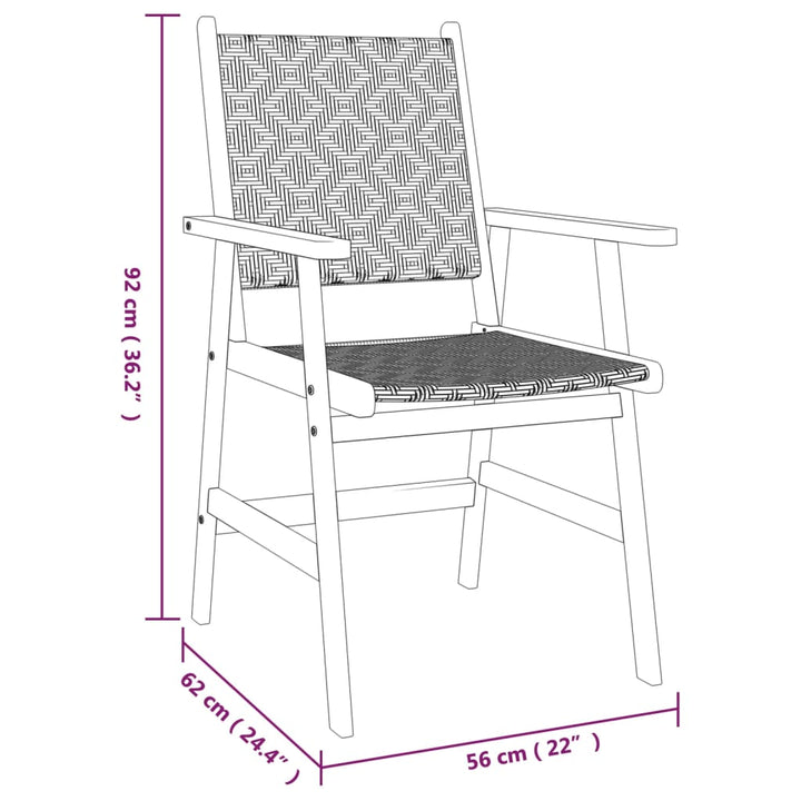 Set Mobilier De Grădină, 5 Piese, Lemn Masiv De Acacia