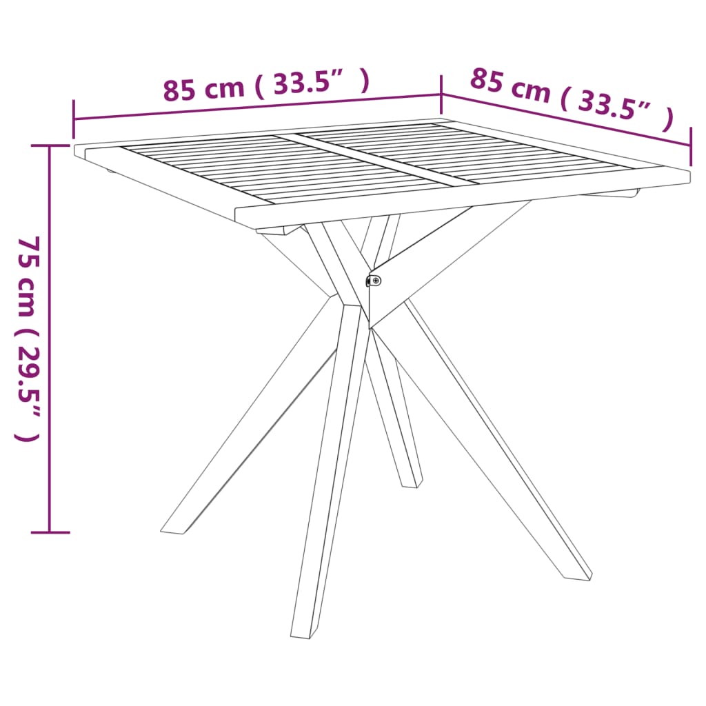 Set Mobilier De Grădină, 5 Piese, Lemn Masiv De Acacia